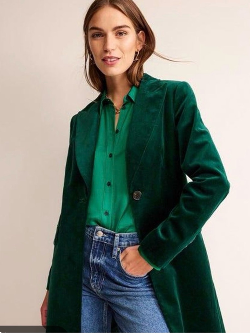 Boden Velvet Canterbury Coat